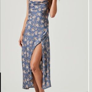 BRAND NEW WITH TAGS. ASTR the Label Gaia dress in blue floral